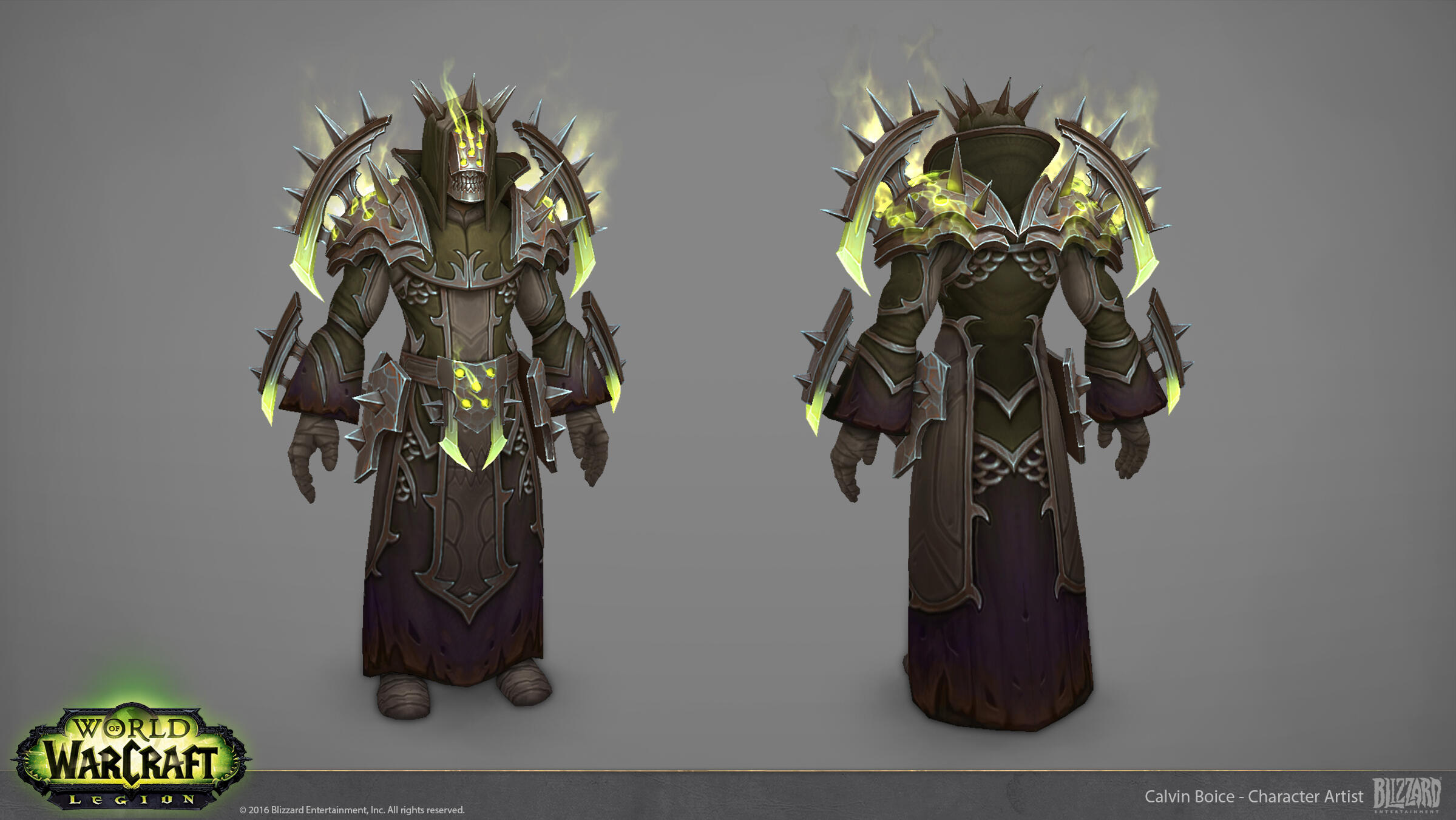 Tier 21 Warlock armor for World of Warcraft: Legion.